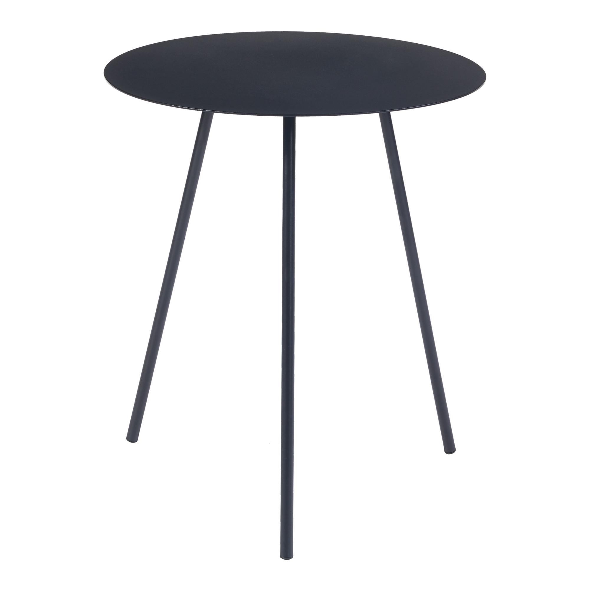 BEISTELLTISCH Sula - Schwarz, Metall (40/40/45cm) - [en.casa]