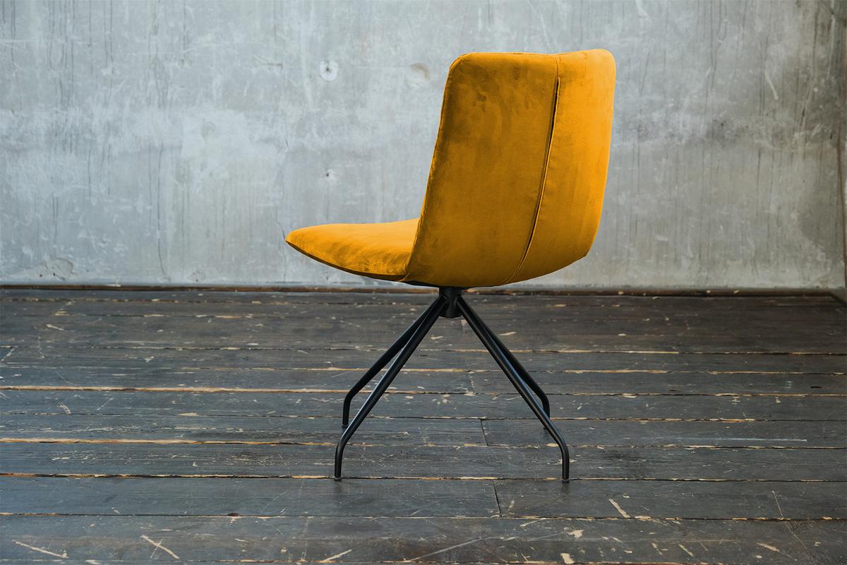 DREHSTUHL NEW CHARME Gelb Velvet (1er-Set) - Currygelb/Gelb, Textil (52/87/66cm) - KAWOLA