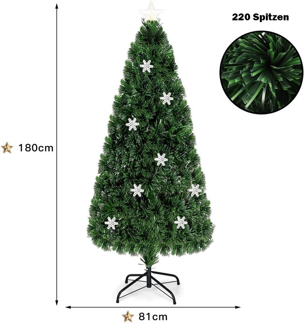 WEIHNACHTSBAUM Grün - Grün, Kunststoff (180cm) - COSTWAY