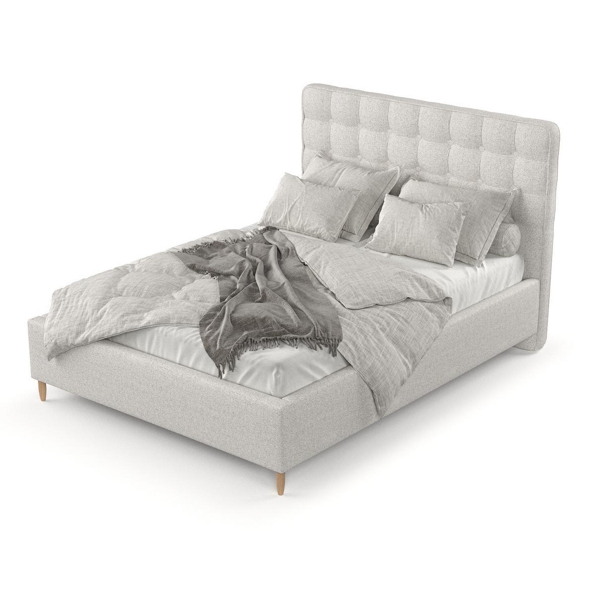 POLSTERBETT Paloma 120/200 cm Hellbeige im Riva Stoff - Beige/Naturfarben, Holz/Holzwerkstoff (120/200cm) - AltaBeds