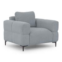 SESSEL Cardea in Bubble-Optik aus weichem Grau Strukturstoff mit hohem Sitzkomfort - Schwarz/Grau, Holz/Textil (102/80/97cm) - S-Style Möbel