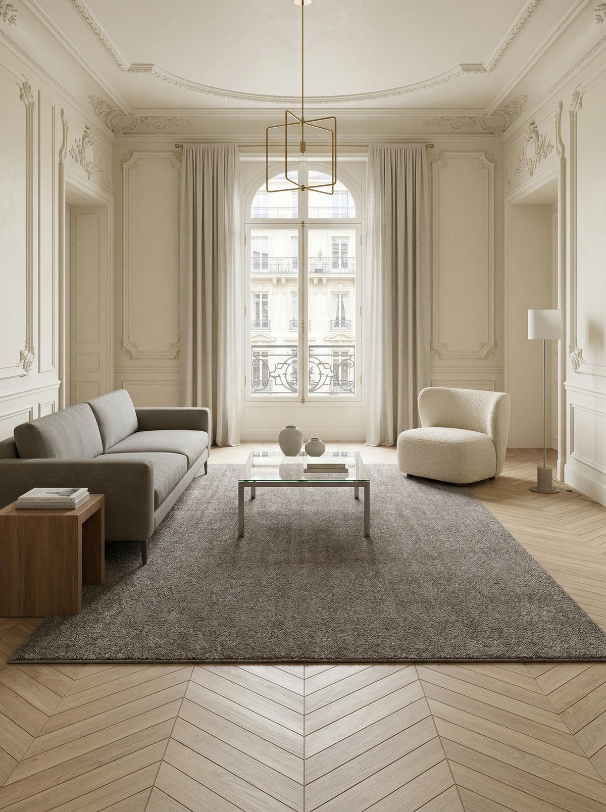 TEPPICH Kurzflor MAIN in Mokka, einfarbig, Ø 200 cm - Braun, Textil (200/200cm) - KADIMA DESIGN