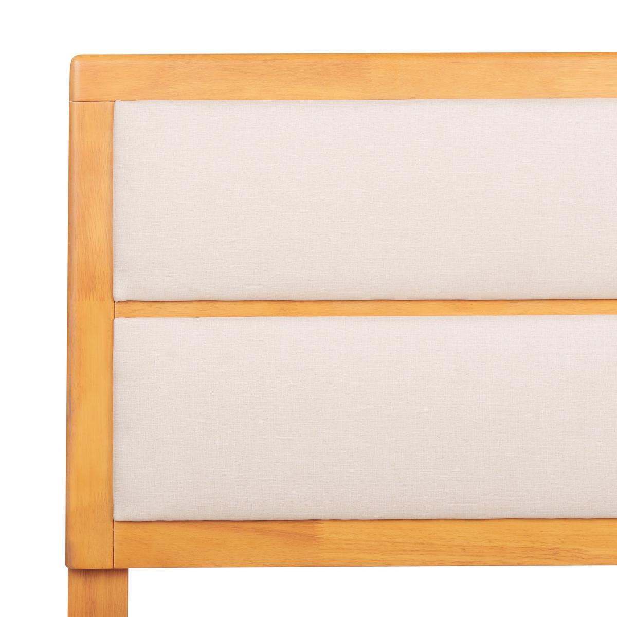BETT mit Lattenrost 160/200 cm Hellbraun Poissy - Hellbraun/Beige, Holzwerkstoff (160/200cm) - Beliani