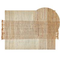 TEPPICH geflochten Hamzalar 200/140 cm - Beige, Naturmaterialien (140/200cm) - Beliani