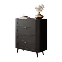 KOMMODE SHADOW II 4S mit Schubladen - Schwarz, Holzwerkstoff (78/91/40cm) - Lookway