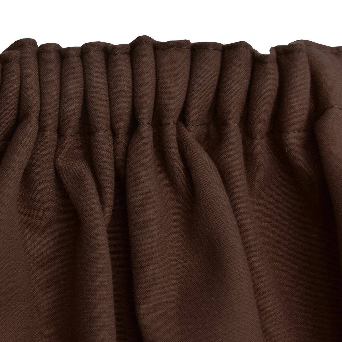 VORHANG Amelie TK mit Kräuselband 140x245cm Braun (2tlg) - Braun, Textil (140/245/1cm) - Beautissu 