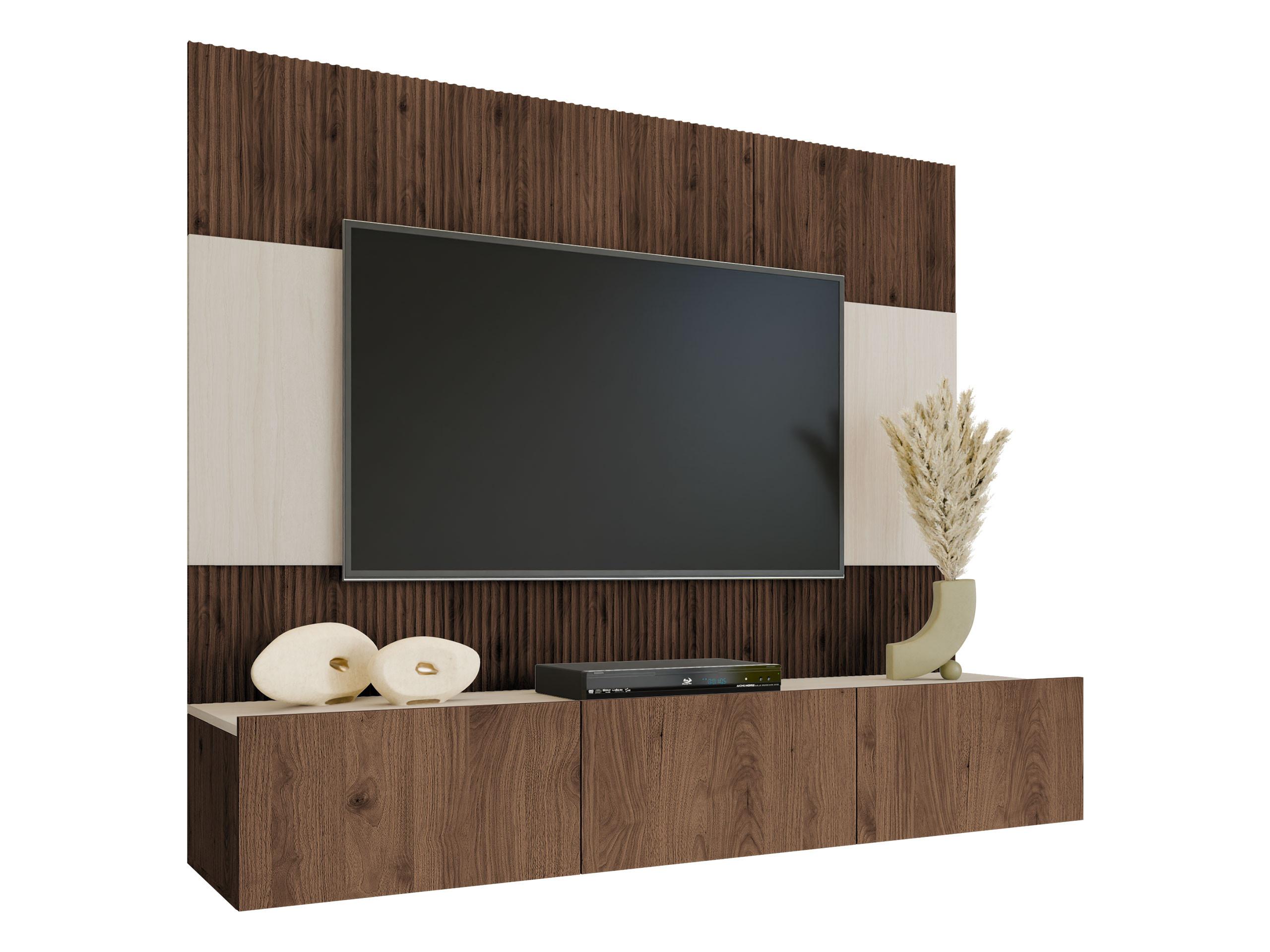 WOHNWAND Deromi III - Braun, Holzwerkstoff (180/150/38cm) - MIRJAN24