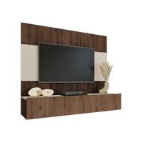 WOHNWAND Deromi III - Braun, Holzwerkstoff (180/150/38cm) - MIRJAN24