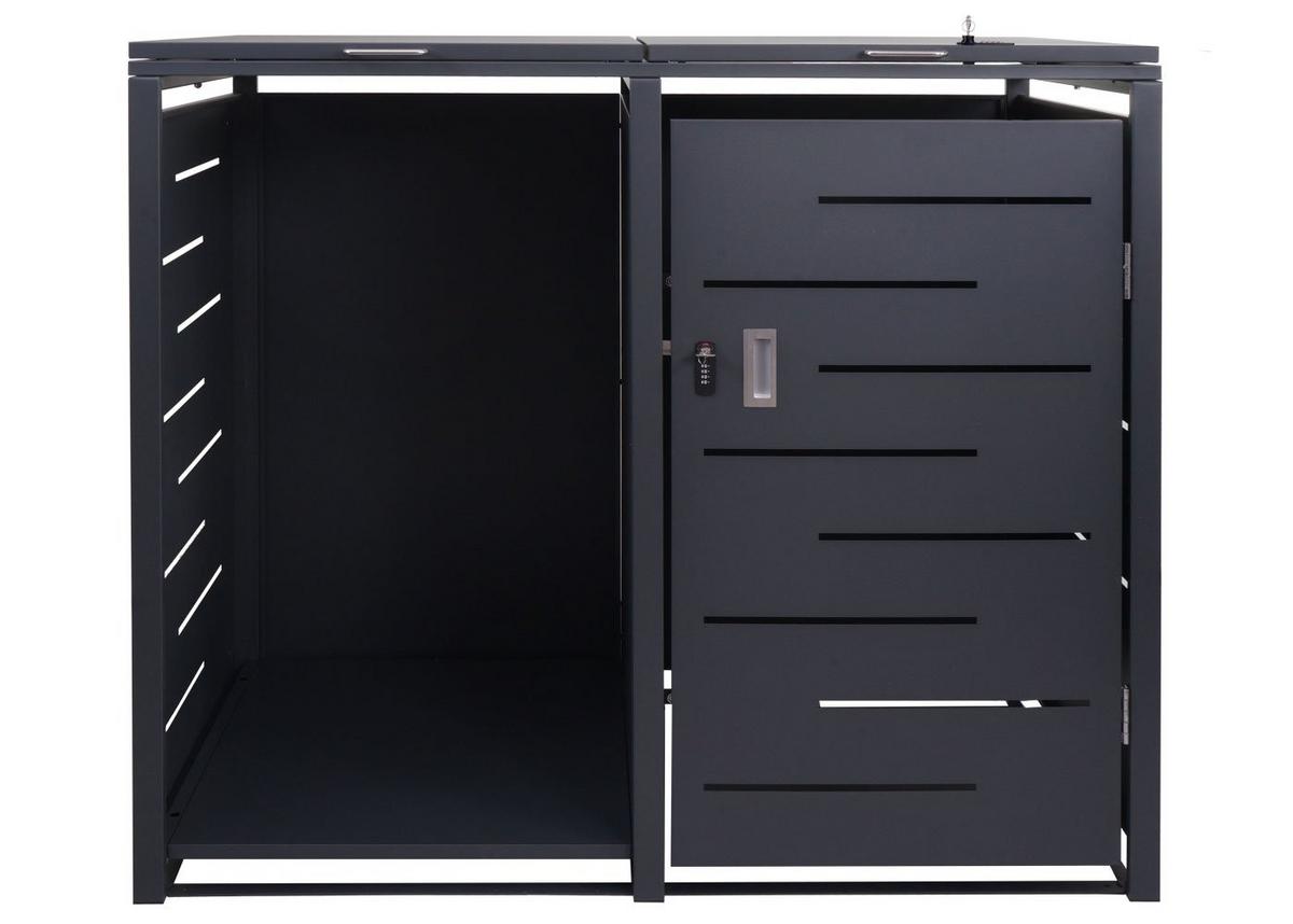 MÜLLTONNENVERKLEIDUNG Anthrazit - Anthrazit, Metall (132/117/82cm) - MCW
