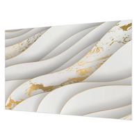 FOTOTAPETE 104x70 cm - Dynamische Muster - Weiß, Textil (104/70cm) - Wallfluent