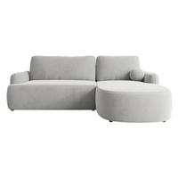 ECKSOFA Loridu Premium, Seite: Rechts - Silberfarben/Schwarz, Holz/Kunststoff (174/250cm) - MIRJAN24