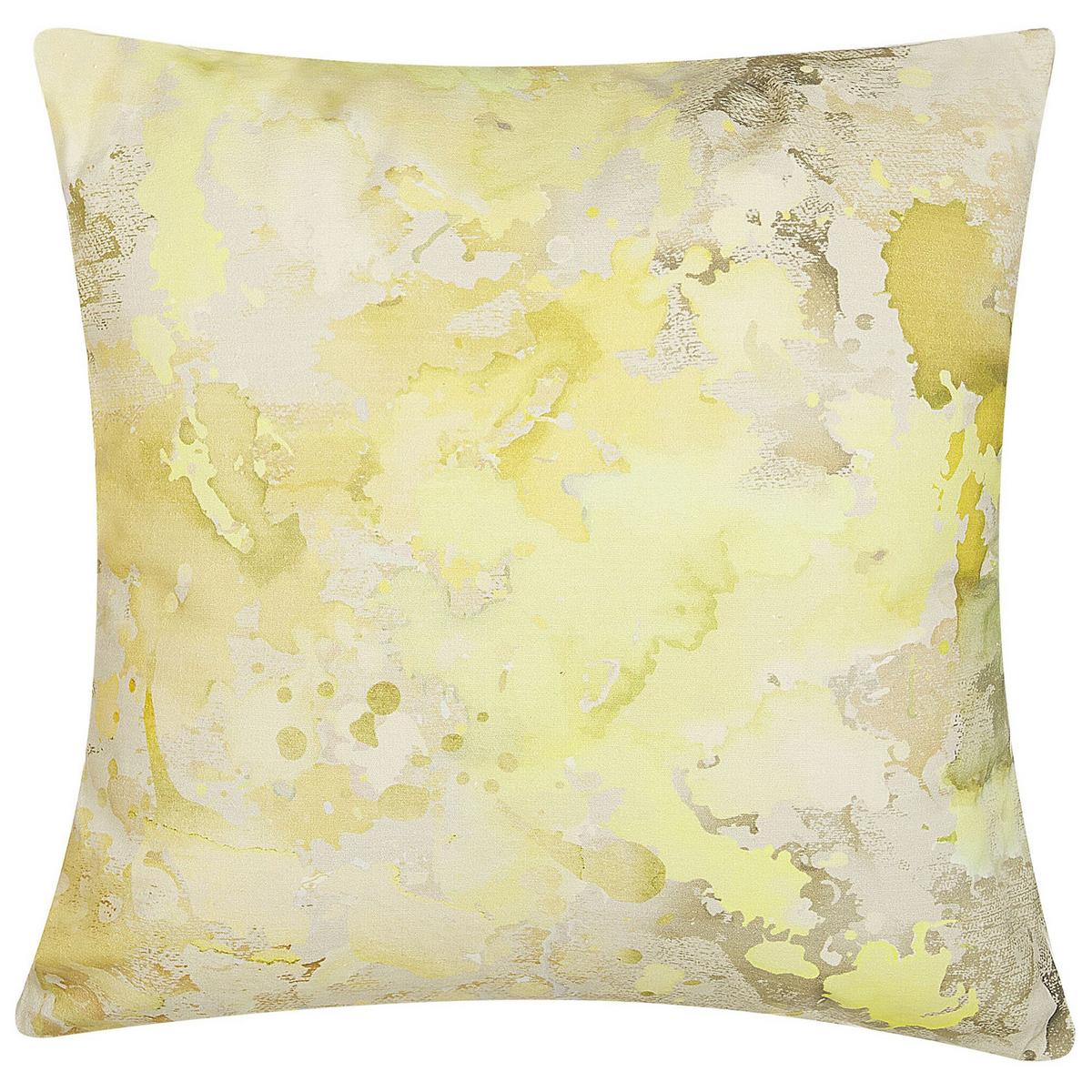 DEKOKISSEN 2er-Set Gelb 45/45 cm Pachira - Gelb, Naturmaterialien/Textil (45/45cm) - Beliani