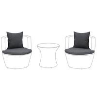 OUTDOOR-KISSENBEZUG-SET Grau Capri - Grau, Textil (70/60cm) - Beliani