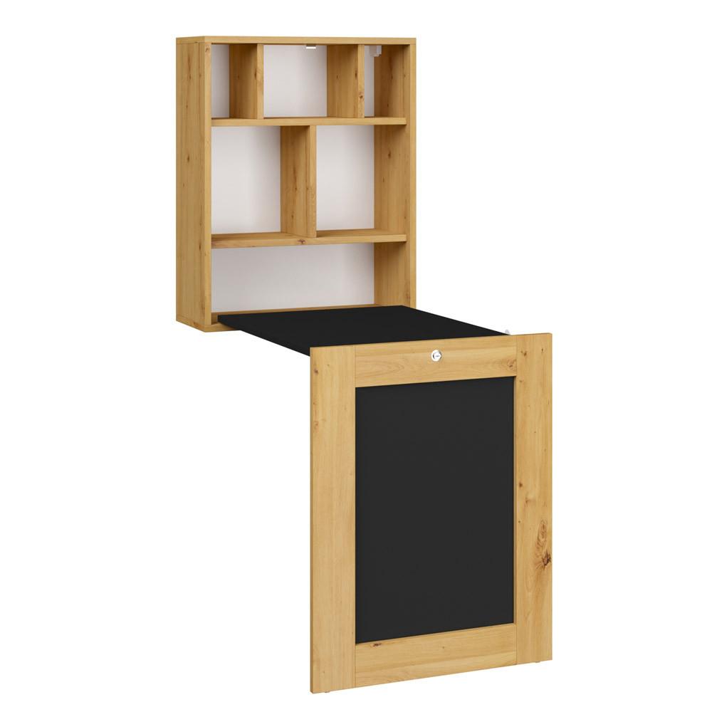 SCHREIBTISCH Artisan Eiche, Schwarz 60/144/90 - Schwarz, Holzwerkstoff (90/50/144cm) - RAUMHIRSCH FURNITURE