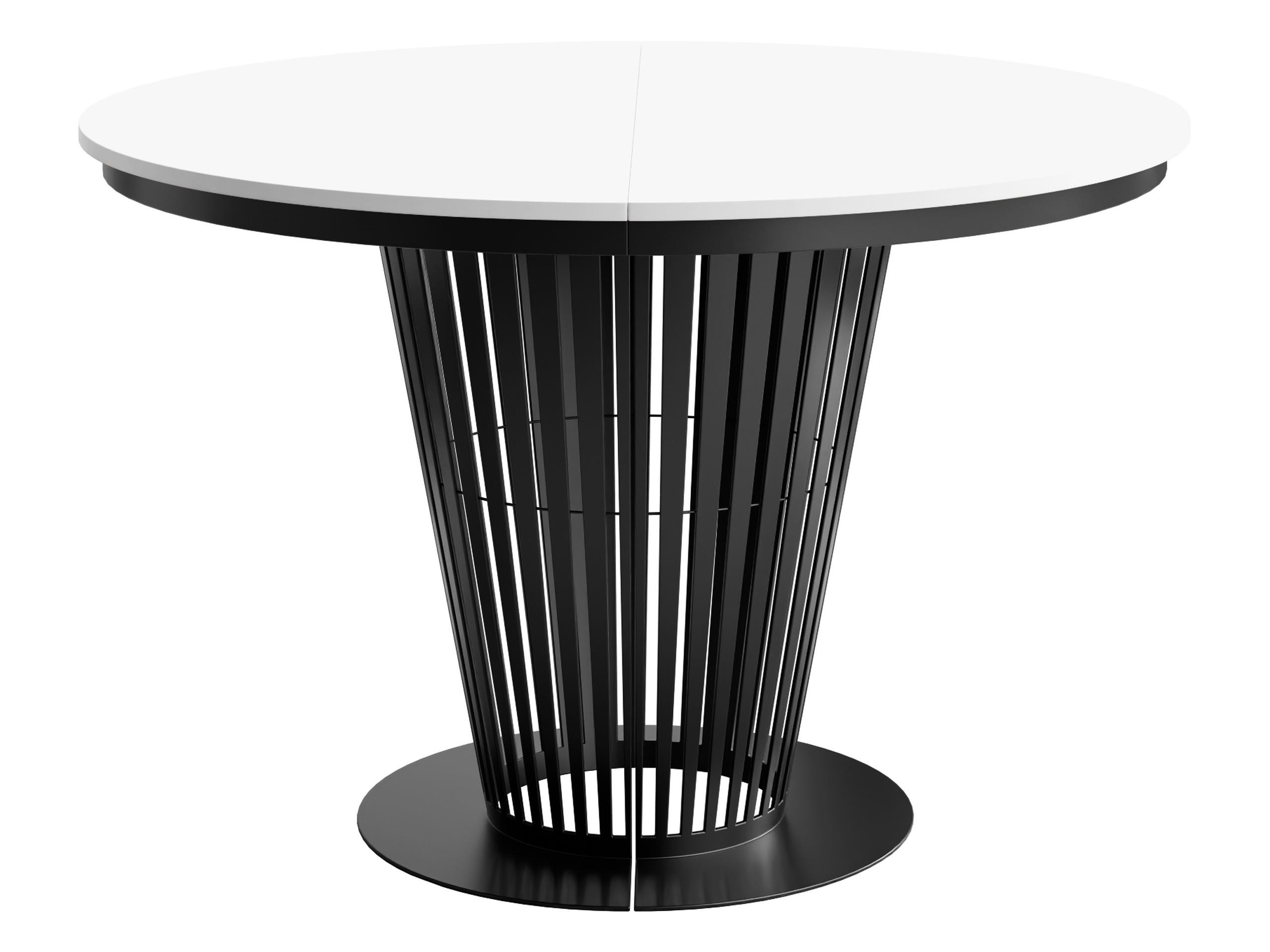 ESSTISCH Elantra 120 - Schwarz/Weiß, Holzwerkstoff/Metall (120/120/76cm) - MIRJAN24