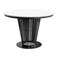 ESSTISCH Elantra 120 - Schwarz/Weiß, Holzwerkstoff/Metall (120/120/76cm) - MIRJAN24