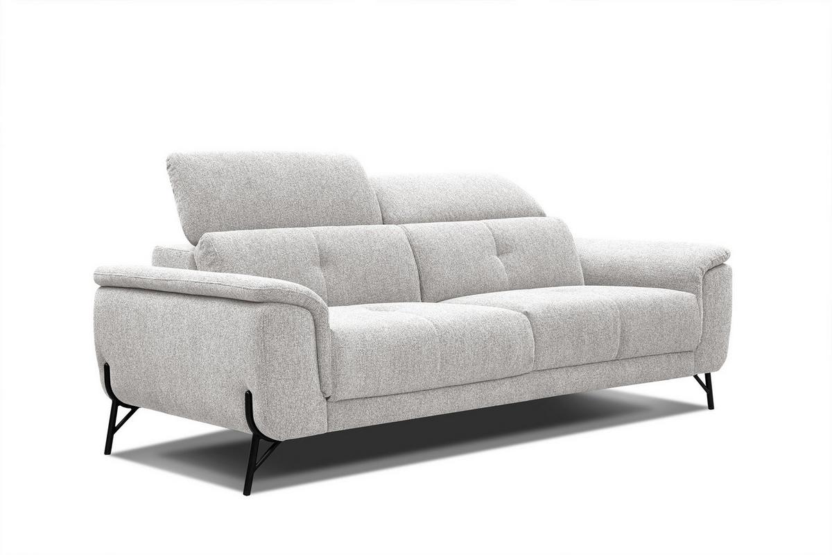 SOFA AVENA 3-Sitzer, hellgrau - Hellgrau, Holzwerkstoff/Textil (204/80/108cm) - Wozimo