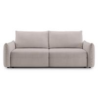SCHLAFSOFA Theolla Hellbeige - Ecru/Schwarz, Textil/Metall (248/97/111cm) - Selsey