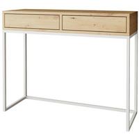 KONSOLENTISCH Lango 100/85/35 eiche Artisan mit weißen Matellbeinen - Eiche Artisan/Weiß, Holzwerkstoff/Metall (35/100/85cm) - Beautysofa