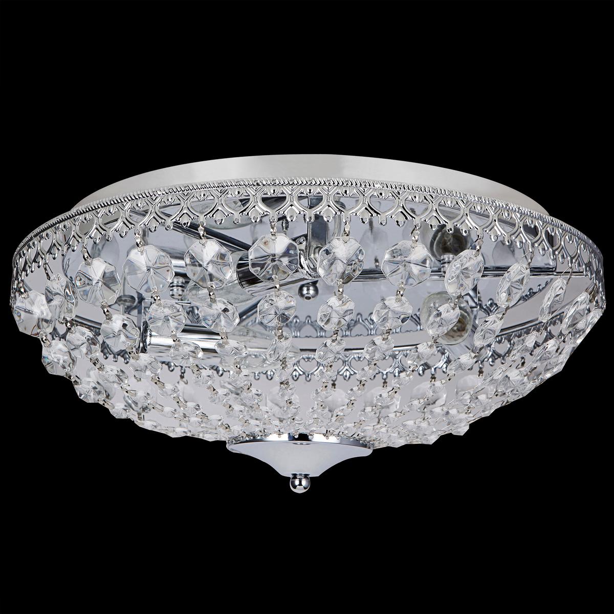 DECKENLEUCHTE - Silberfarben, Metall (40/40/16cm) - lux.pro