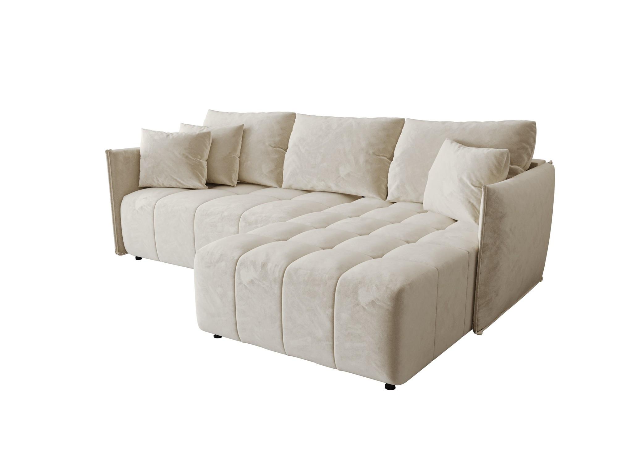 ECKSOFA Treviso - Creme, Holzwerkstoff/Textil (245/185cm) - Fun Möbel