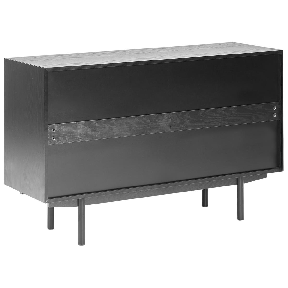 KOMMODE mit 6 Schubladen Schwarz Alcester - Schwarz, Holzwerkstoff (120/75/40cm) - Beliani