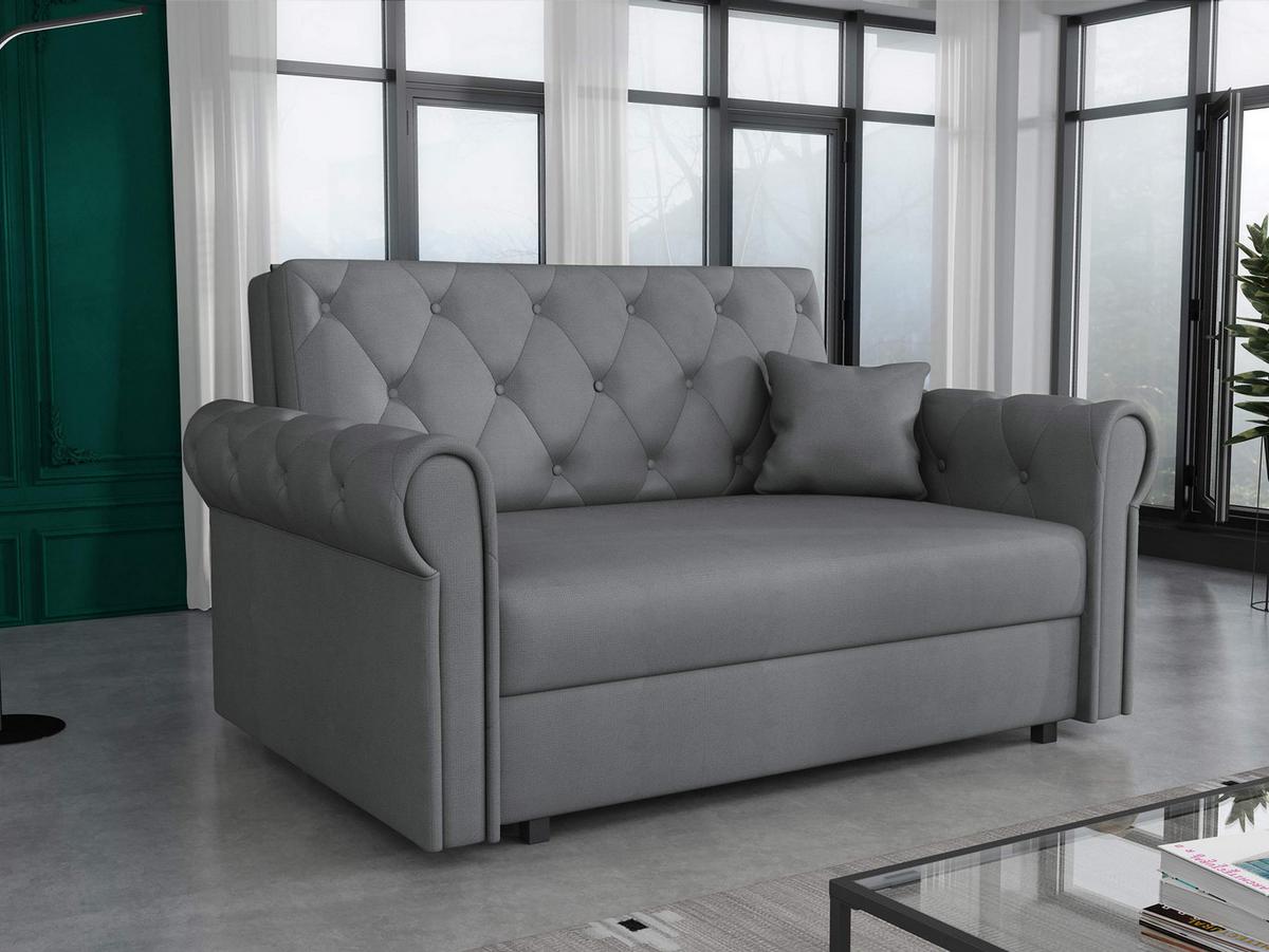 SCHLAFSOFA Viva Roma II - Graphitfarben/Schwarz, Holz/Textil (148/85/98cm) - MIRJAN24