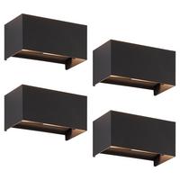 WANDLEUCHTE Torchere 20/10/10 cm - Schwarz, Metall (10/10/20cm) - ZMH