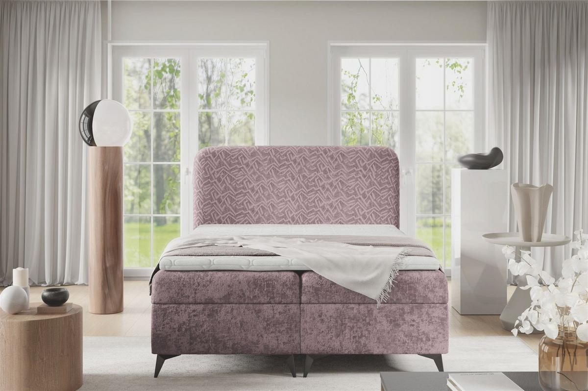 BOXBETT Triana - Rosa, Holzwerkstoff/Textil (180/200cm) - Fun Möbel
