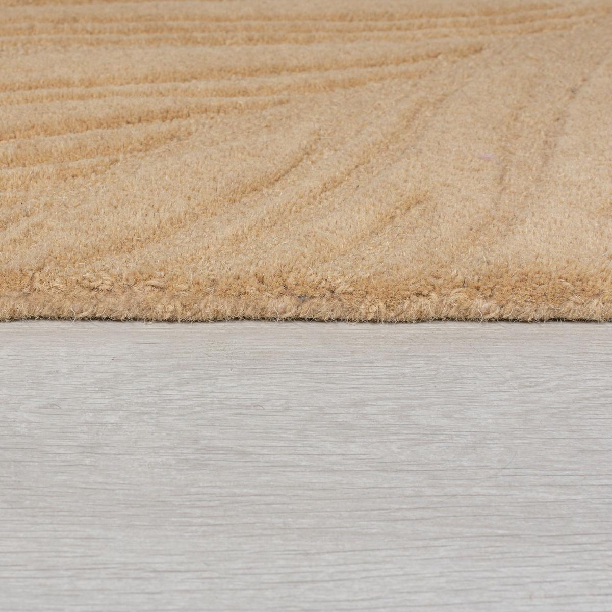 WOLLTEPPICH LEVEN, floral, Braun, 120 x 170 cm - Braun, Textil (120/170cm) - KADIMA DESIGN