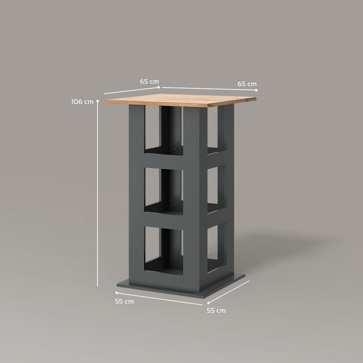 BARTISCH Regusa Goldkraft Eiche/Anthrazit 65 x 65 cm - Honigeiche/Anthrazit, Holzwerkstoff (65/65/106cm) - Livinity®