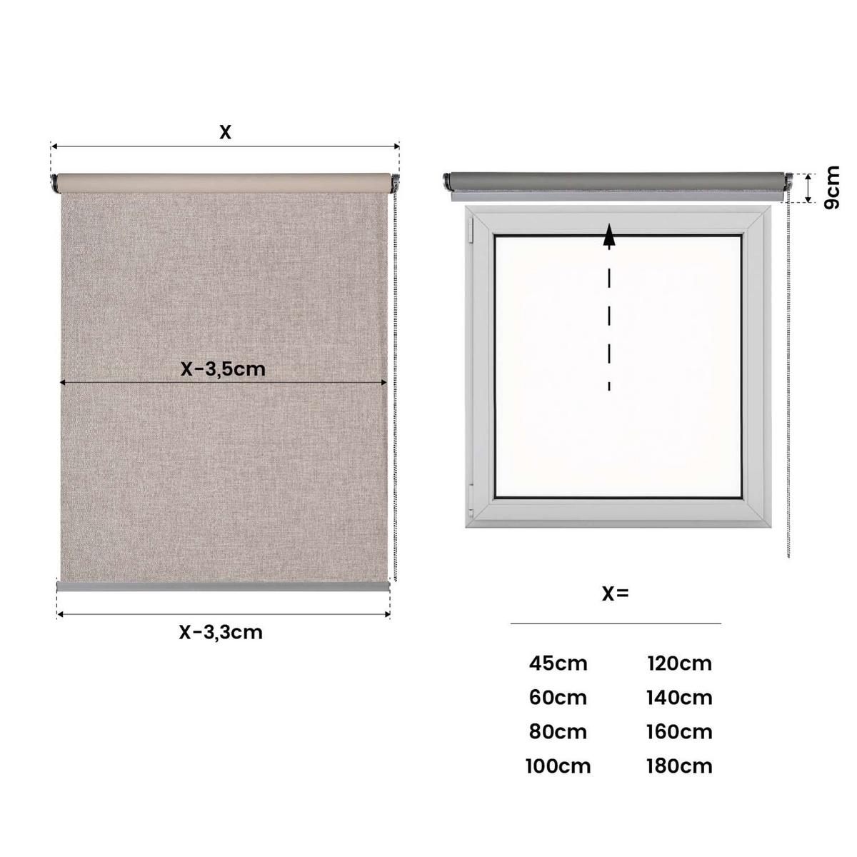 VERDUNKELUNGSROLLO Beige 80x250 cm - Beige, Kunststoff (80/250cm) - STORESDECO