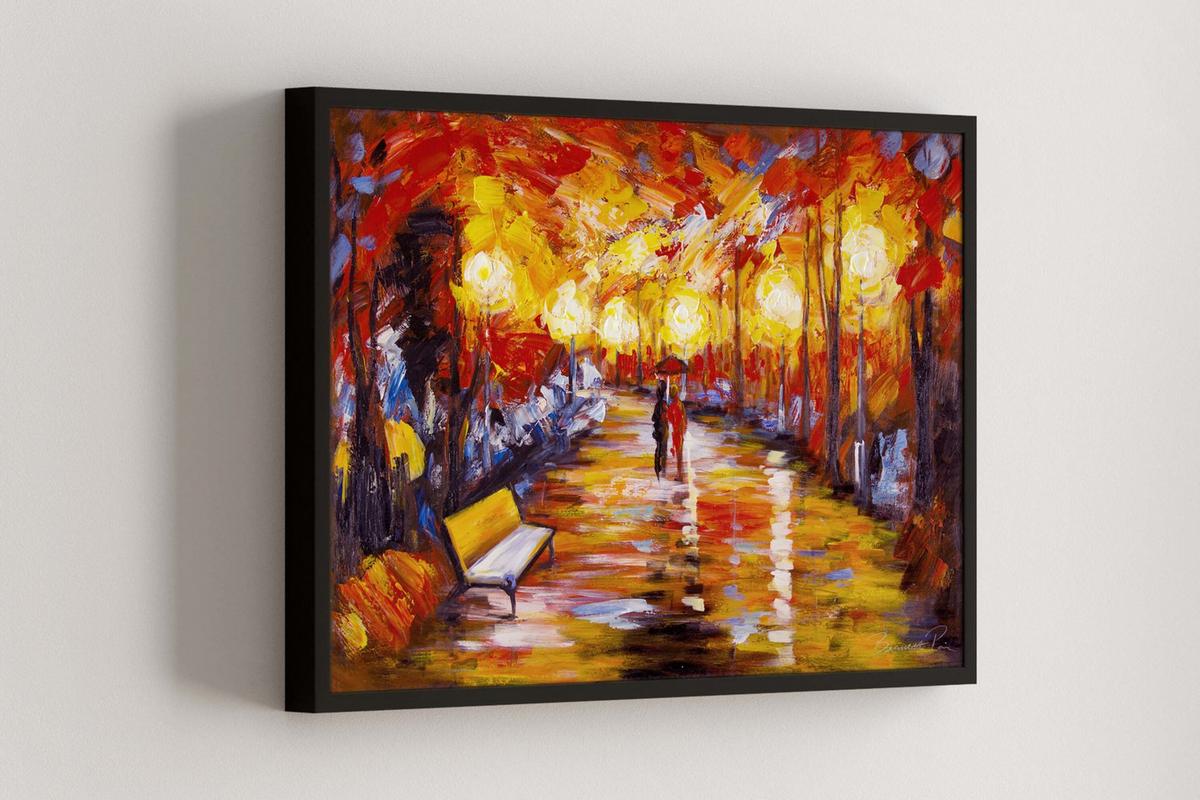 ACRYLBILD HANDGEMALT 90/60 cm - Rot, Holz/Textil (90/60cm) - KUNSTLOFT