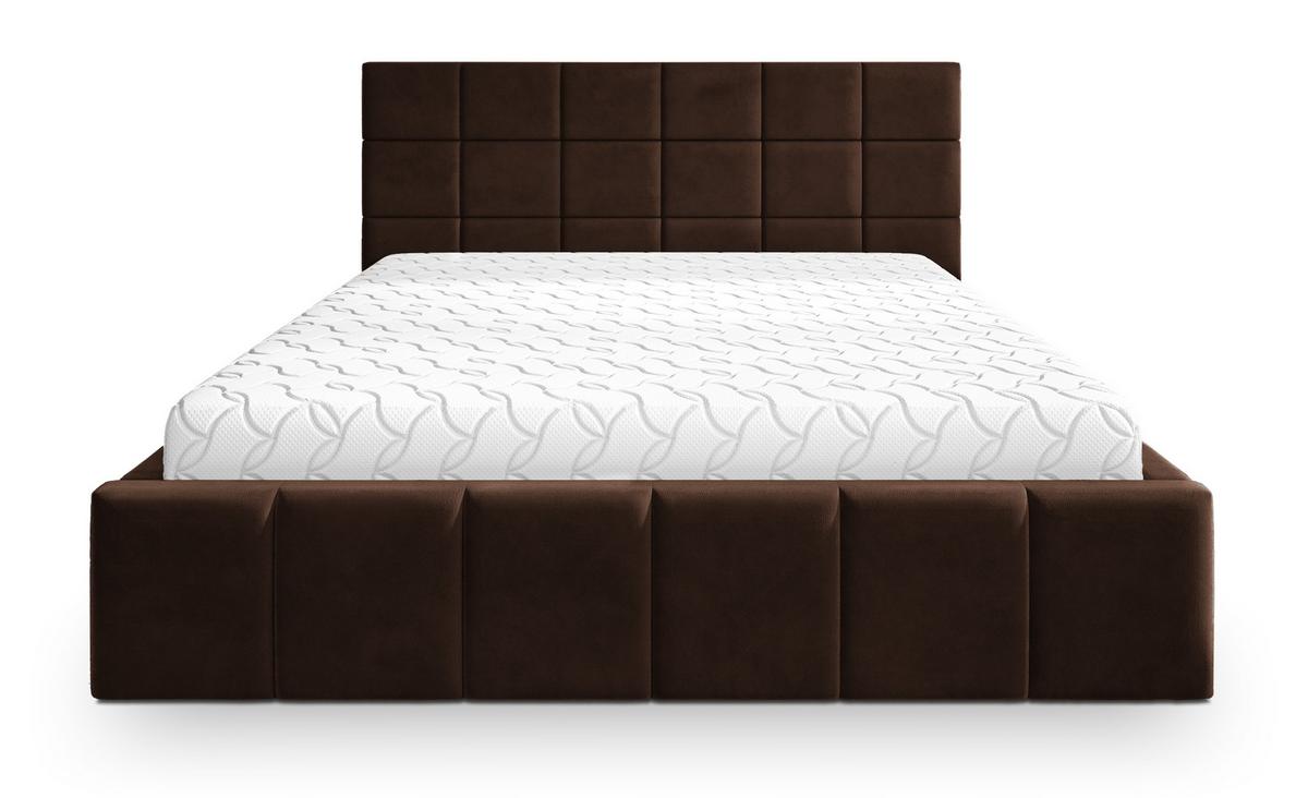 POLSTERBETT VERTO K 120x200 cm mit Bettkästen - Braun - Braun, Holz/Textil - MASSENO