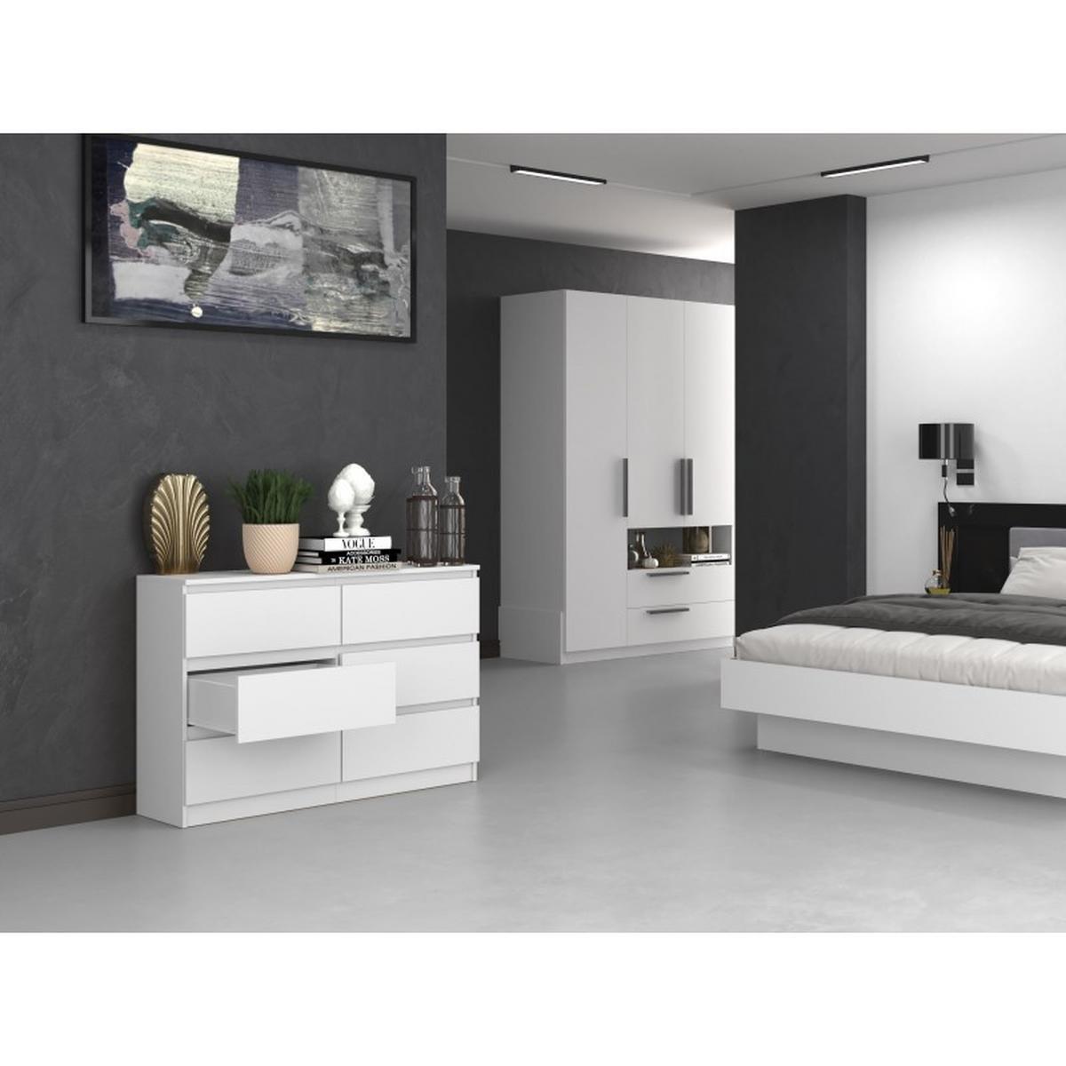 KOMMODE Weiß 120/75/30 - Weiß, Holzwerkstoff (120/75/30cm) - RAUMHIRSCH FURNITURE