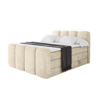 BOXBETT mit Matratze H3|H4 und Lattenrost - NINA-Z KING - 200x200 cm Monolith - Beige - Sahara, Holzwerkstoff (200/200cm)