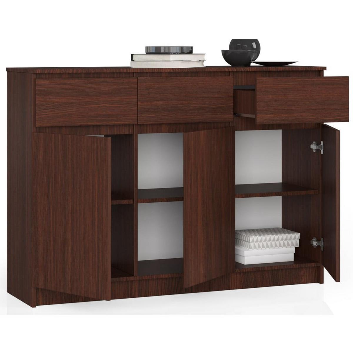 KOMMODE Dunkelbraun 99/138/40 - Dunkelbraun, Holzwerkstoff (138/99/40cm) - RAUMHIRSCH FURNITURE