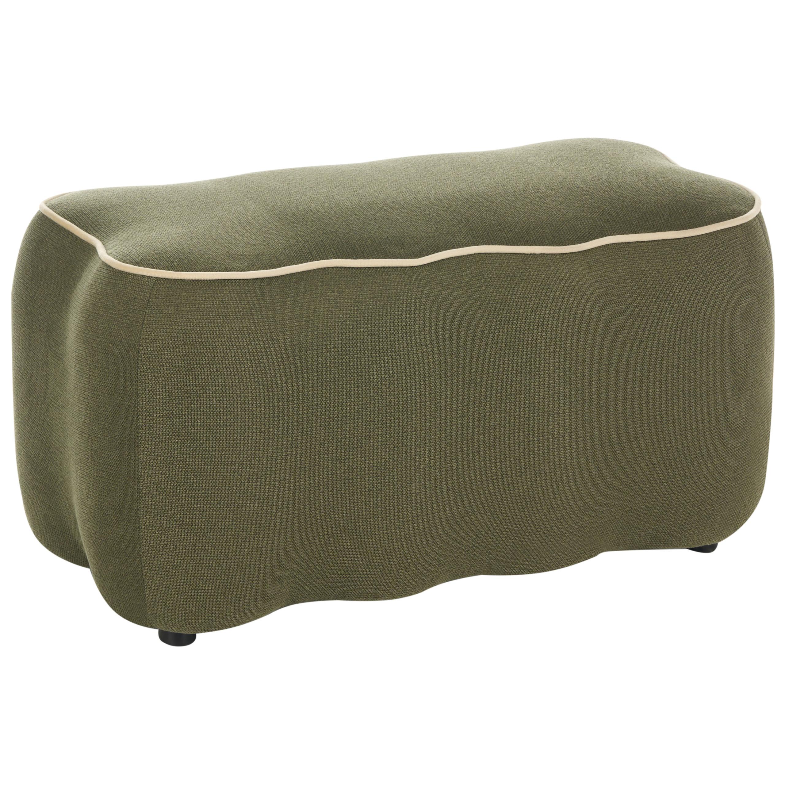POLSTERBANK Stoff Grün Juno - Beige, Textil (69/38/38cm) - Beliani