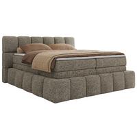 BOXSPRINGBETT NIRA KING 200/200 Grau Strukture - H4 - Grau, Holz/Textil (200/200cm) - MKS