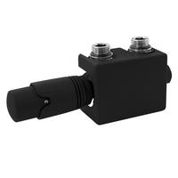ANSCHLUSSGARNITUR Badheizkörper Schwarz Universal - Schwarz, Metall - LuxeBath