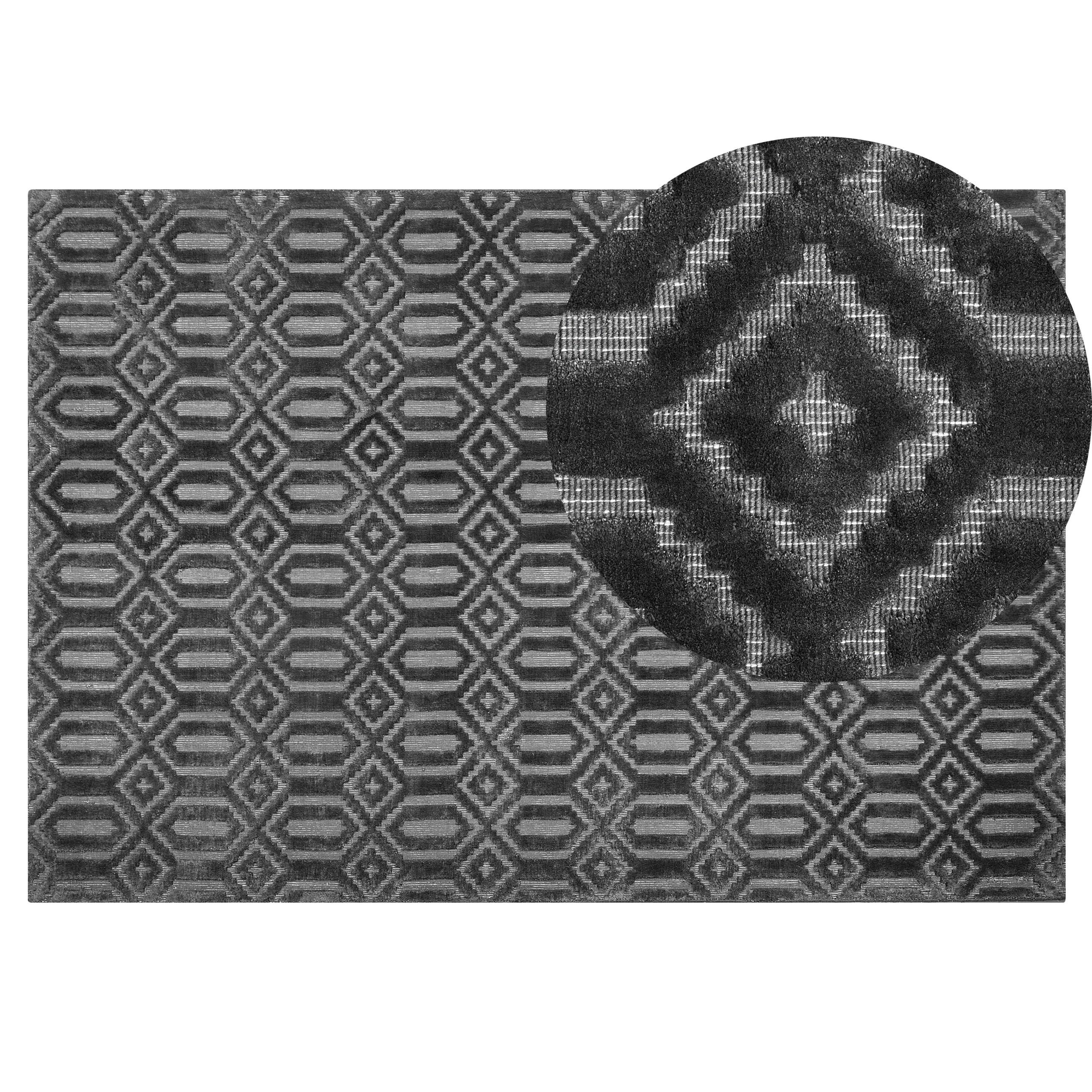 KURZFLOR-TEPPICH Adatepe 200/140 cm - Grau, Naturmaterialien (140/200cm) - Beliani