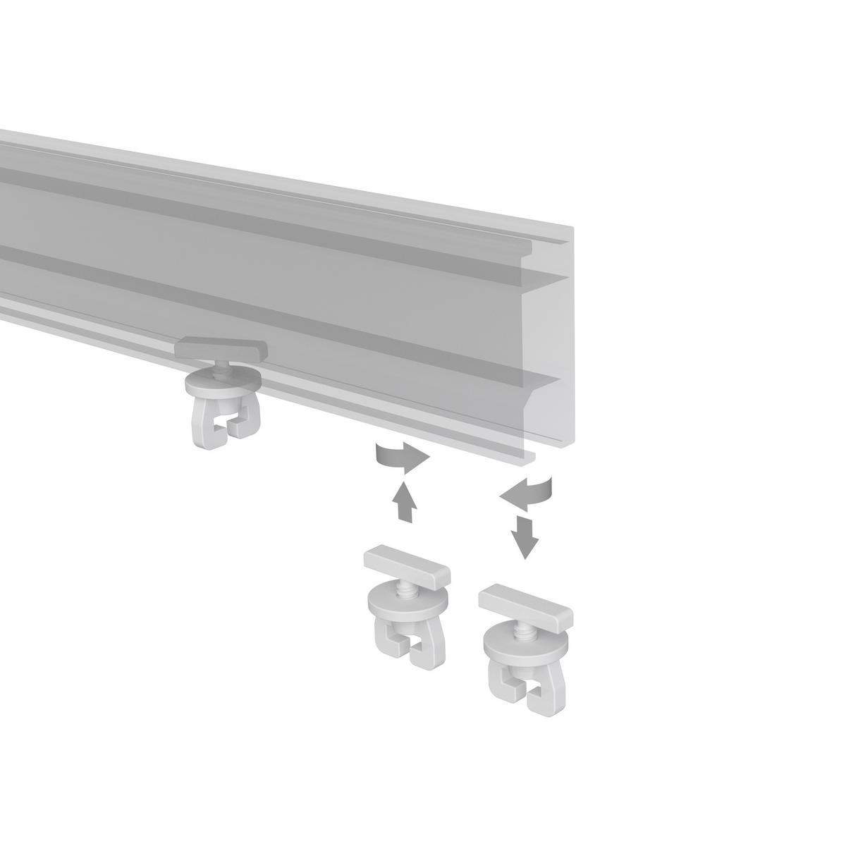 FESTSTELLER UNIVERSAL für Innenläufe / Gardinenschienen, Packung 2 Stück - Weiß, Kunststoff (1.7/1.6/1.4cm) - INTERDECO
