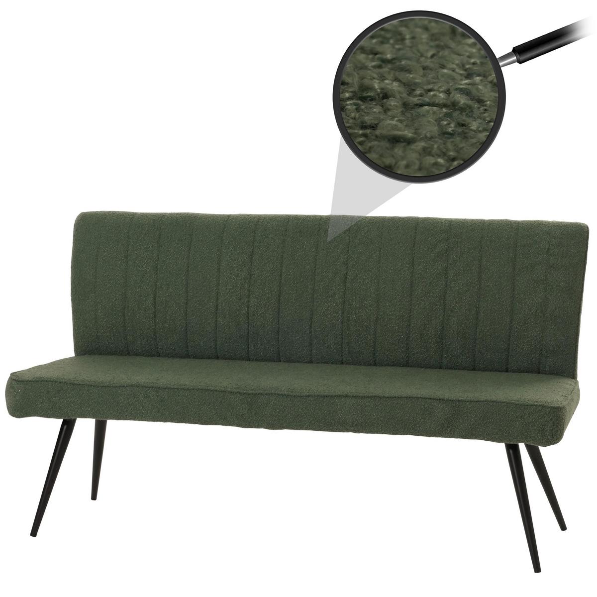 SITZBANK Grün - Dunkelgrau/Grün, Textil (160/90/60cm) - MCW