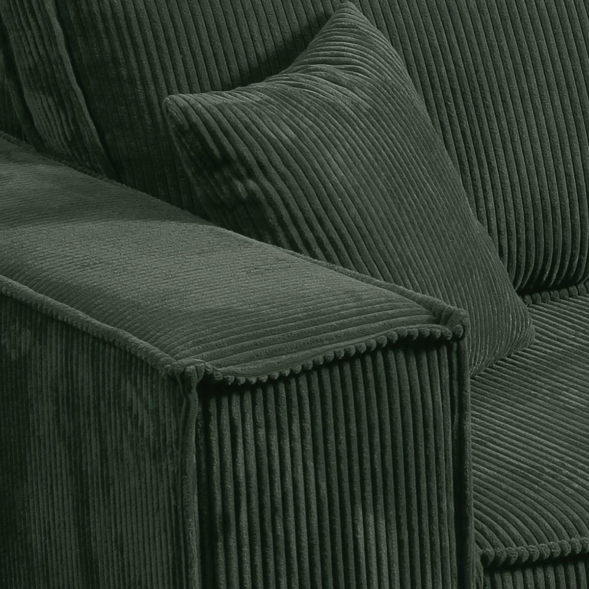SOFA Isaac 4 Sitzplätze Tannengrün - Grün, Holzwerkstoff (255/85/105cm) - Petits-meubles