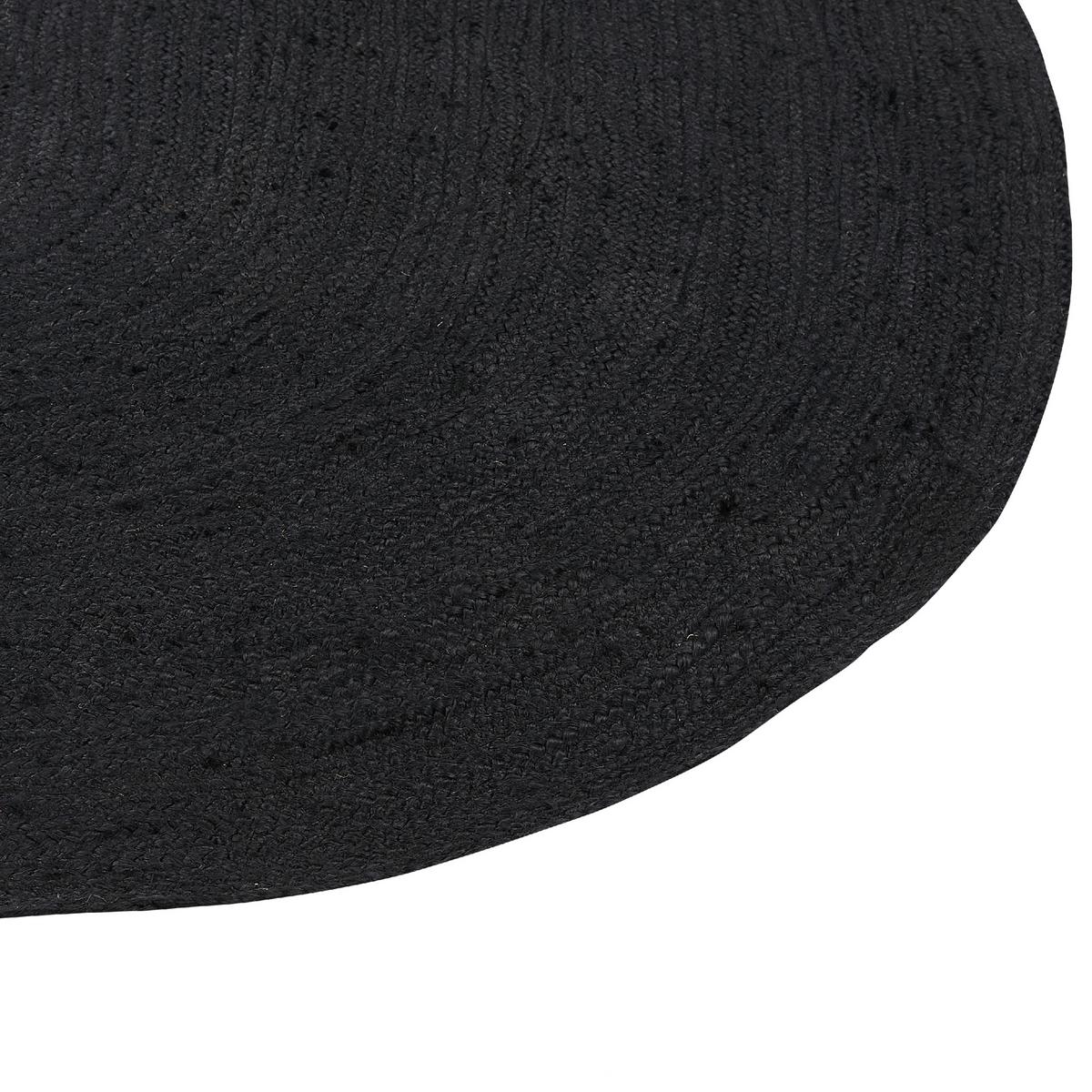 KURZFLOR-TEPPICH Schwarz 160/230 cm Demirci - Schwarz, Naturmaterialien (160/230cm) - Beliani