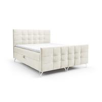 BOXBETT Perla - Creme, Holzwerkstoff/Textil (200/200cm) - Fun Möbel