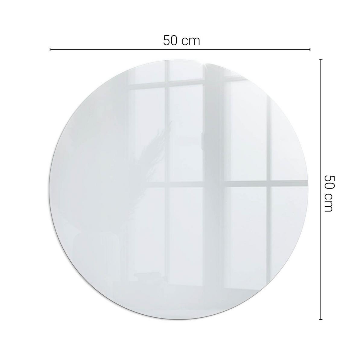 GLASPLATTE für Kamin Ø 50 cm - Grau, Glas (50/50/0.4cm) - TULUP