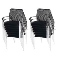 BESUCHERSTUHL 12ER-SET Schwarz - Schwarz, Textil (55/83/60cm) - MCW