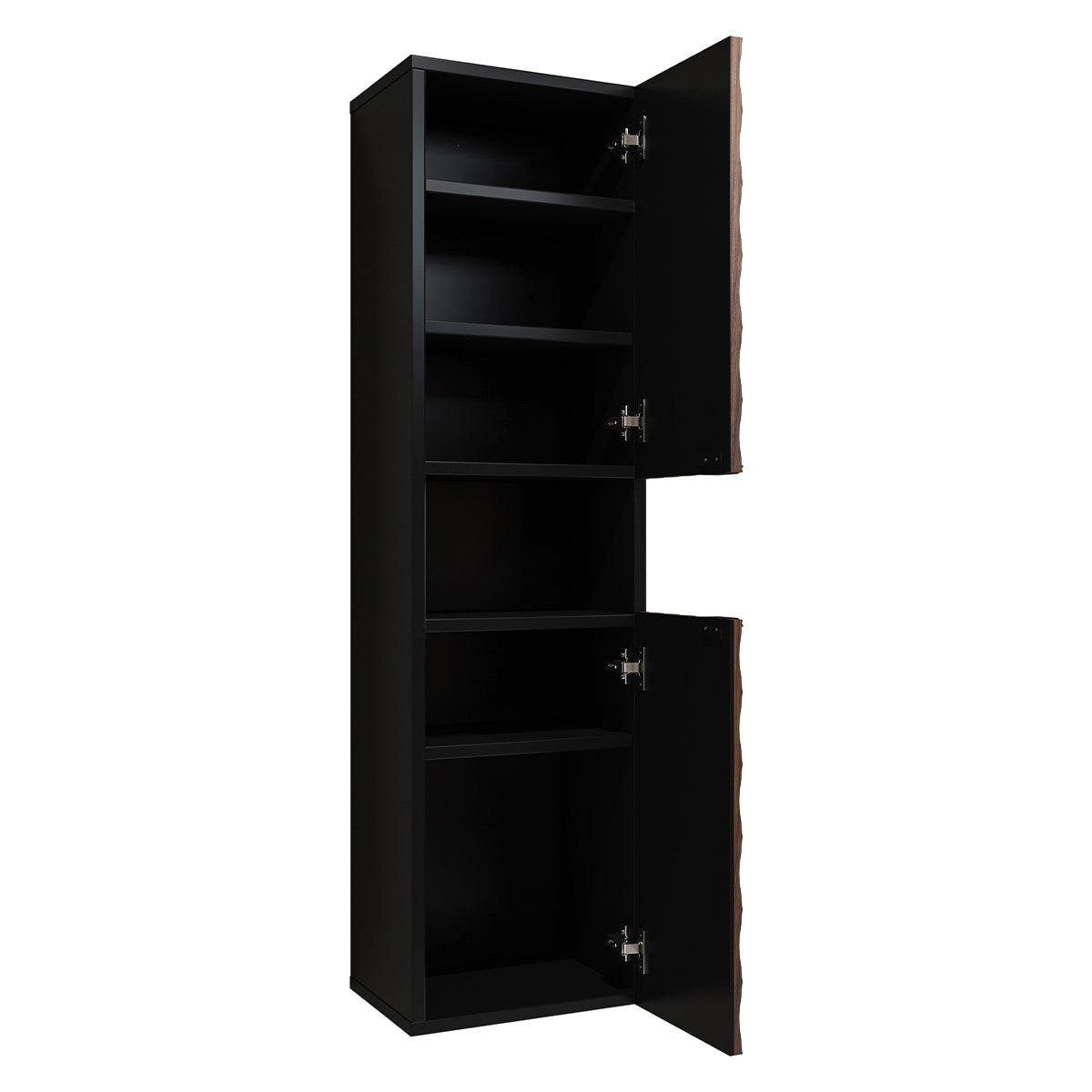 HÄNGESÄULE Nevia Holz und Schwarz - Schwarz, Holzwerkstoff (33/133/35cm) - Petits-meubles