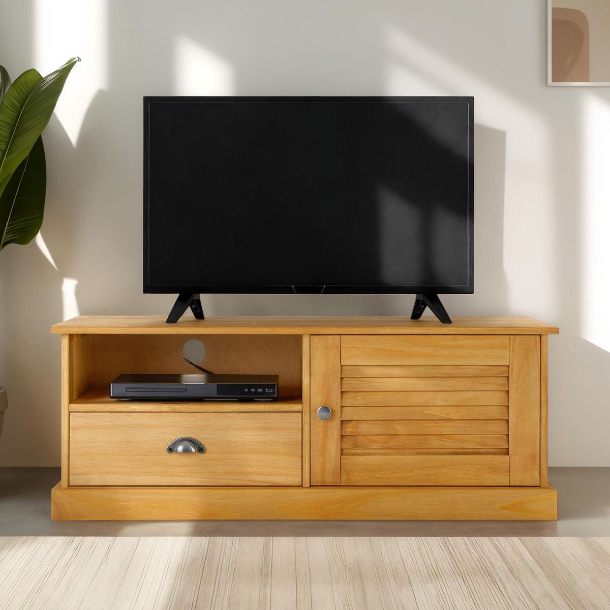 LOWBOARD VENETA - Kieferfarben, Holz (106/40/40cm) - IDIMEX